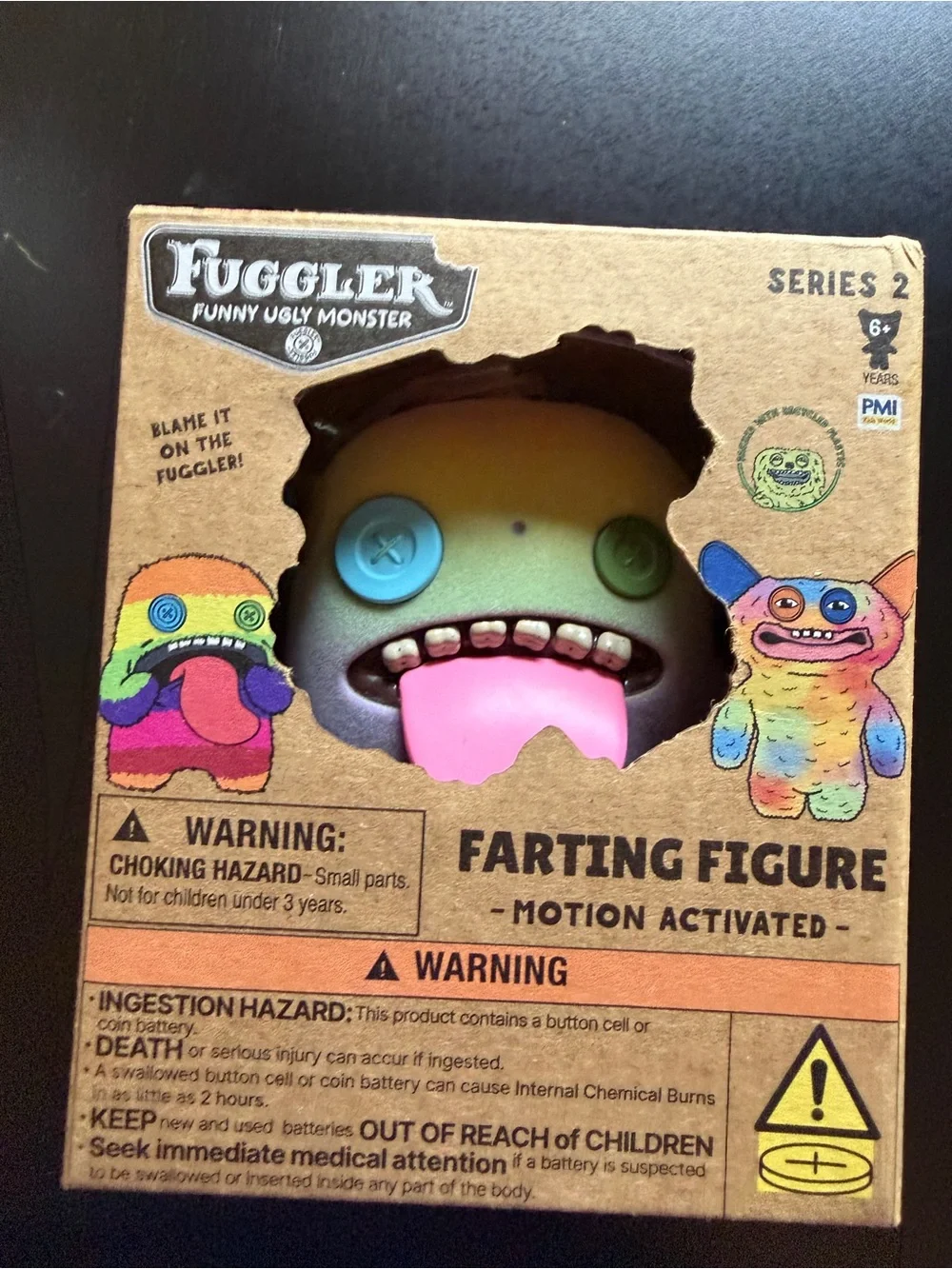 Fuggler Farting Flocked Oogah Boogah Rainbow Motion Activated Figure Series 2